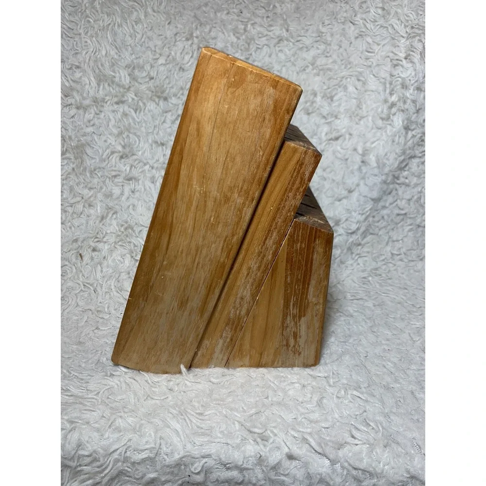 Vintage Revere Ware‎ 13 Slot Hard Wood Knife Block Clean